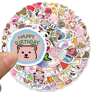 Cute cartoon stickers pack 100pcs VSCO aesthetic waterproof decals for laptop phone diary