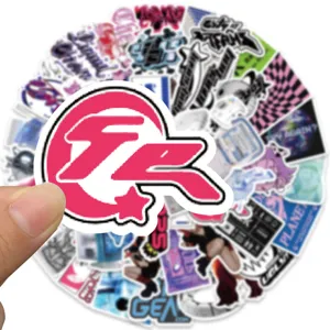 53pcs Y2K anime cartoon graffiti stickers set, waterproof DIY decals for laptop, skateboard.