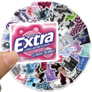 53pcs Y2K anime cartoon graffiti stickers pack, trendy waterproof DIY decal for luggage.