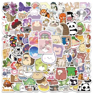 Cute cartoon waterproof stickers pack for laptop phone notebook daily decoration details.