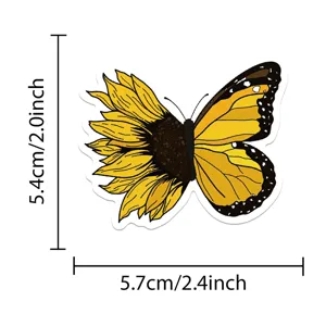 Creative sunflower butterfly sticker decal DIY waterproof vinyl luggage phone laptop decor