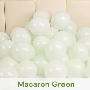 Macaron green latex balloons for wedding birthday party festival decoration and romantic settings.