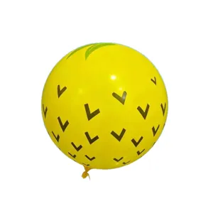 36 inch round thick anti burst pineapple printed balloon for party decoration festival setup