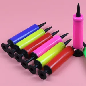 Handheld plastic balloon pump colorful manual air inflator for latex foil balloons and rings