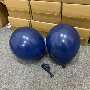 Dark blue latex balloons set for party decoration, birthday and celebration event layout.