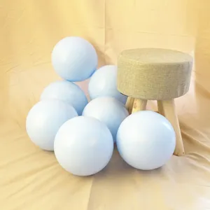 Ocean blue balloon set for birthday party and kindergarten classroom decoration setup.