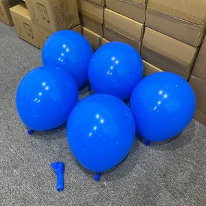 Dark blue latex balloons set for birthday party decorations and school graduation events.