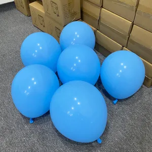 Ocean blue latex balloons set for birthday party, school graduation, and indoor room decoration.