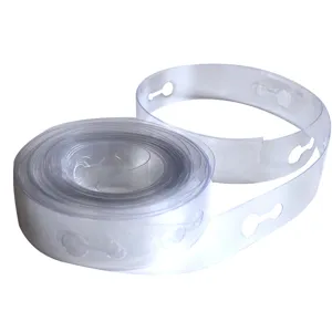 Transparent balloon strip chain with double holes for party decoration and balloon arch.