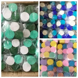 Colorful crepe paper rolls for party decoration, 4.5cm wide and 10m long DIY craft supplies.