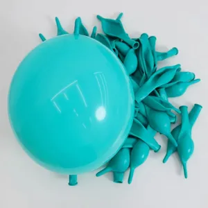 10 inch latex link tail balloons teal blue thick party decoration wedding birthday decor