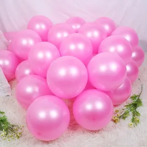 Pink balloons set for girls birthday party decoration and happy celebration setup.