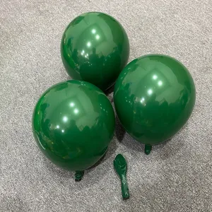Thickened dark green latex balloons forest style set for party and event decoration.