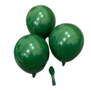 Thickened dark green latex balloons forest style set for party school and shop decoration.