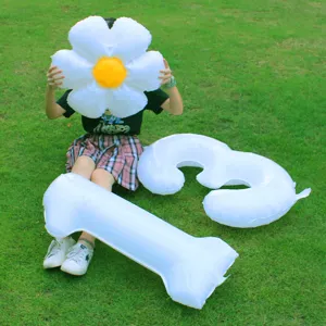 32 inch white number foil balloons for birthday party outdoor kids photography props