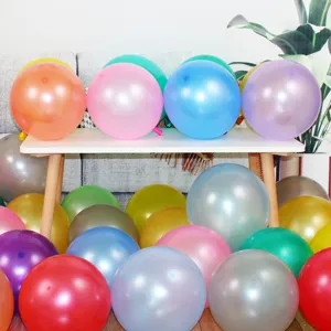 Ballons ronds perlés épaissis de 10 pouces pour décoration de fête d'anniversaire.