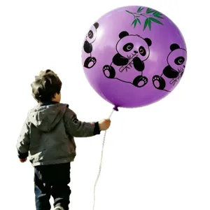 36-inch giant purple panda printed balloon outdoor thickened explosion-proof children toy