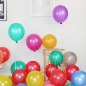 Ballons perlés ronds épaissis de 10 pouces colorés pour décorations de fête d'anniversaire