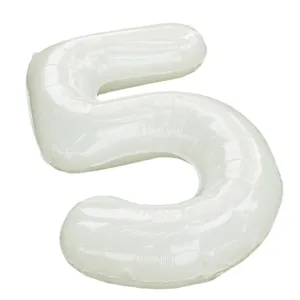 32 Inch White Number 5 Foil Balloon Birthday Party Decoration Baby Photo Prop Kids
