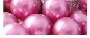 Set di palloncini rosa metallizzati per feste di compleanno e bellissime decorazioni.