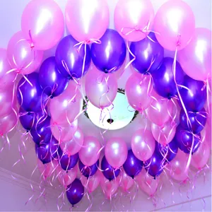 Pink and purple latex balloons ceiling decoration set for party wedding birthday celebration use.