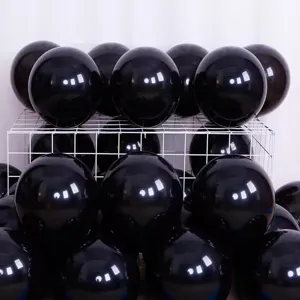 Ballons de baudruche noirs mats épaissis 10 pouces pour decoration mariage et fete
