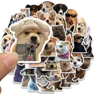 Cute dog stickers pack, 50pcs funny waterproof vinyl decals for laptop water bottle phone.