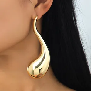 Chic Orecchini a Bottone in Lega a Goccia da Donna Vintage Esagerato Superfice Liscia Galvanica Irregolare Geometrico Orecchini Pendenti Gioielli Regalo