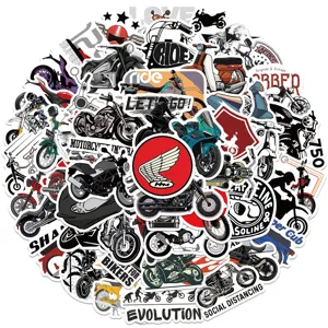 Autocollants de graffiti de moto imperméables vinyle pour casque ordinateur portable valise 50pcs