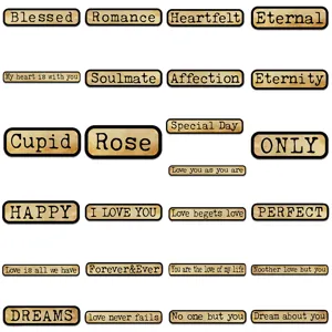Vintage English words phrases graffiti stickers waterproof DIY luggage decals pack.