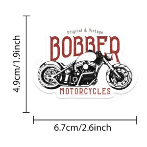 Autocollant étanche moto Bobber vintage autocollant pour valise ordinateur portable casque