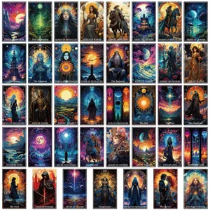 78 Pcs Fantasy Tarot Card Stickers Magical Witch Astrological Waterproof Decals Laptop Skateboard