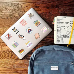Dettagli adesivi in vinile impermeabili decorativi a tema lettura libri per laptop valigia.