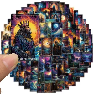 78pcs Fantasy Tarot Cards Stickers Magical Witch Decals for Laptop Luggage Skateboard DIY