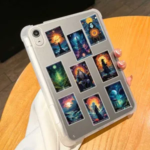 Fantasy tarot card stickers set for laptop, luggage, and phone case decoration