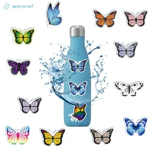 Waterproof colorful butterfly stickers set for luggage guitar laptop daily decoration.