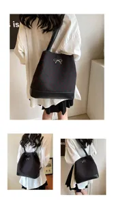 Zaino da donna elegante e borsa a tracolla multifunzionale con grazioso motivo a cuori.