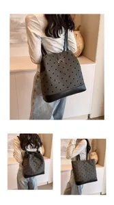 Donna Grande Capacità Zaino Commuter Casual Versatile Spalla Tracolla Tote Borsa