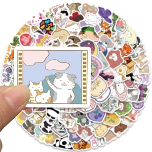 100pcs cute cartoon stickers pack aesthetic vinyl decals for laptop water bottle phone