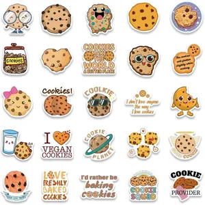 Set di adesivi impermeabili con biscotti di cartoni animati carini per laptop e valigia.