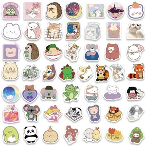 Cute cartoon stickers aesthetic VSCO decals pack for laptop phone water bottle decor