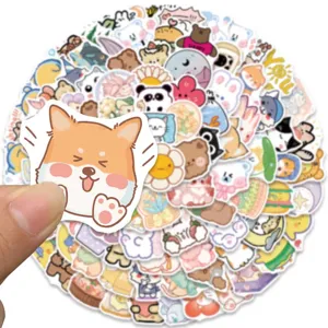 Cute cartoon VSCO aesthetic stickers pack waterproof laptop phone vinyl decal detail view