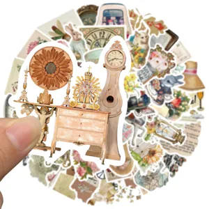 Vintage aesthetic stickers waterproof decorative decals for luggage laptop guitar art