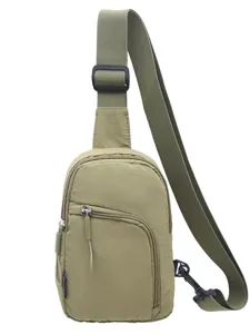 Japanischer Stil minimalistische Nylon Brusttasche lässige leichte Umhängetasche für Alltag