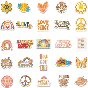50pcs bohemian retro art stickers waterproof vinyl decals for laptop luggage guitar