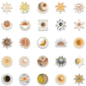 50pcs Boho Aesthetic Art Stickers Waterproof Vinyl Decal for Laptop Luggage Guitar Decor