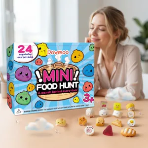 Dowmoo Mini Juguete de Expresión de Alimentos Caja Misteriosa Lindo Caucho Suave Alivio del Estrés Juguete Fidget Decoración de Escritorio Creativa