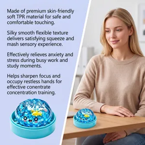 Giocattolo antistress sensoriale in TPR morbido con animali marini per relax e concentrazione.