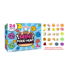 Dowmoo 24 Dias Calendario de Adviento Mini Comida Squishy Juguete Caja Sorpresa Regalo
