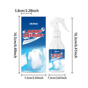 Jakehoe spray détachant pour linge 200ml avec boîte, nettoyant efficace pour vêtements.
